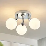 Stropní svítidlo Lindby Zaniba, chrom, kulaté - Stropní držák - Ø 15 cm, výška 2,5 cm; Ø stínidla 10 cm 3 x 8 W LED - Doprava zdarma