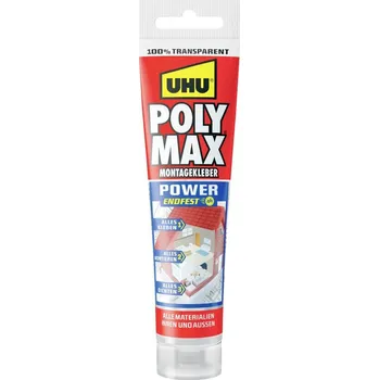 Průmyslové lepidlo UHU Poly Max® Power Tansparent lepící a tmelící hmota Barva transparentní 47845 115 g