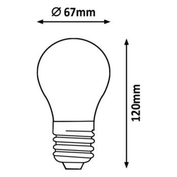 LED žárovka filament RABALUX 1994 Filament LED E27 A67 11W 1500lm 2700K
