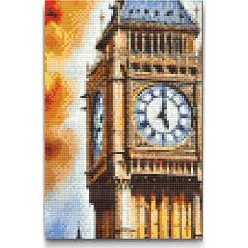 Diamantové malování Diamantové malování - Big Ben z blízka Velikost: 20x30cm, Rámování: Pouze srolované plátno, Diamanty: Čtvercové