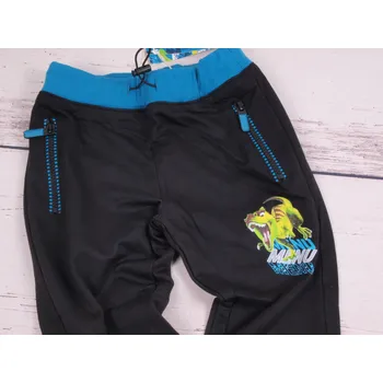 Tepláky Kugo TM8201 černé s tyrkys DINO velikost oblečení - děti: 98