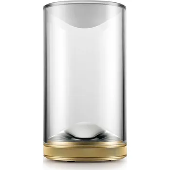 Lampička Stolní lampa Lumina Eva LED 3 000K mosazná základna Ø18cm mosaz, průhledná, bílá 1 x 18 W LED - Doprava zdarma