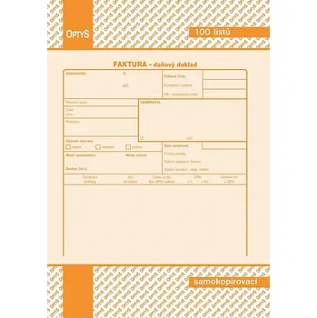 Optys 1072 Faktura A5 samopropisující