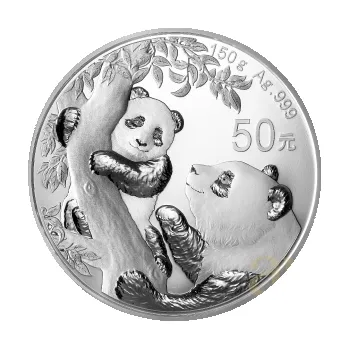 150 gramů stříbrná mince China Panda 2021 proof
