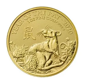 1 unce zlatá mince Lunar UK krysa 2020