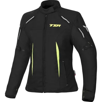 Moto bunda TXR Dámská bunda na motorku Elisa černo-fluo žlutá M (Dámska moto bunda TXR Elisa černo/žlutá má Reflexní prvky 3M Scotchlite, CE chrániče loktů a ramen level 1 a termo prošívanou podšívku odnímatelnou zipem.)