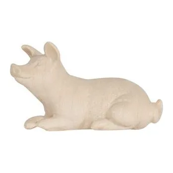 Vánoční dekorace Ornatis Selátko ležící Provedení: Přírodní bez malování, Velikost stojících figur dospělých postav: 9,5 cm