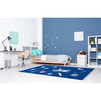 Koberec Pokojový koberec Splendid SPAC Printed, modrý, 160 x 120 cm