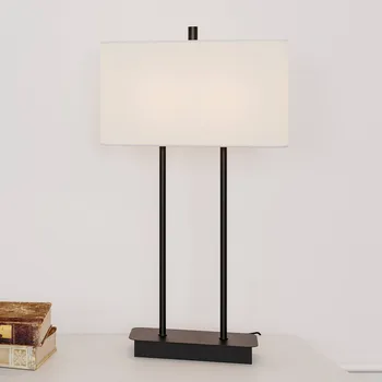 Lampička By Rydéns Luton stolní lampa, bílá/černá, 56cm - kabel 200 cm bílá, černá 2 x 40 W - Doprava zdarma
