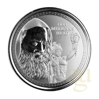 1 unce stříbrná mince Gibraltar Perseus mit dem Kopf der Medusa 2021