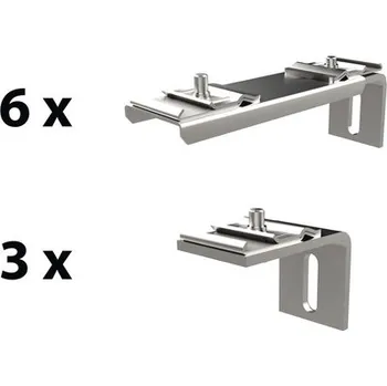 Sada nástěnných držáků Alca stříbrná AS-SET03