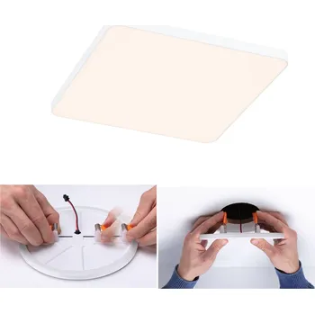 Lampička Paulmann Veluna Edge LED vestavná IP44 3000K 16x16cm - Instalační otvor 6,8 - 14 cm bílá LED 12 W celkem - Doprava zdarma