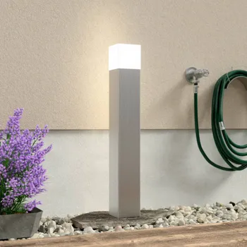 Venkovní osvětlení LCD Osvětlení cesty Linus z nerezové oceli - Výška stínidla na lampu 12 cm matná nerezová ocel, opálová 1 x 100 W - Doprava zdarma