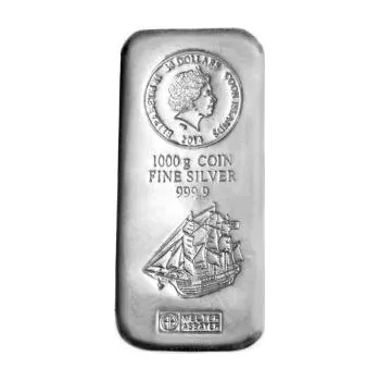 Sběratelství 1 kilogram stříbrný Cook Islands mincovní slitek gegossen