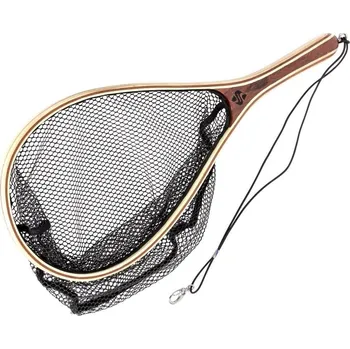 Podběrák Snowbee Dřevěný raketový podběrák Wooden Landing Net - Large