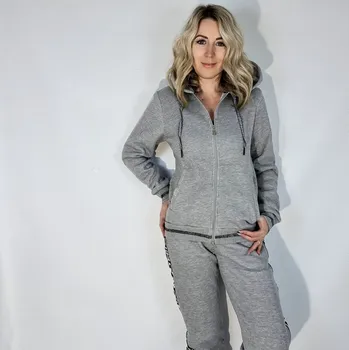 Tepláková souprava s kapucí Laura Biagiotti Zip Grey Velikost: L