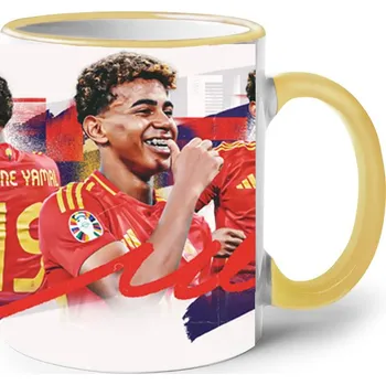 Hrneček s potiskem Yamal, Barva Žlutá, Velikost 330 ml, Canvas Keramický hrnek s barevným uchem Bezvatriko.cz 2656