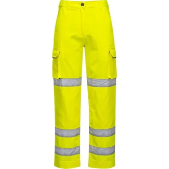 Dámské kalhoty PORTWEST Kalhoty HiVis LW71 do pasu, dámské, reflexní POR-LW71YERL L Žlutá