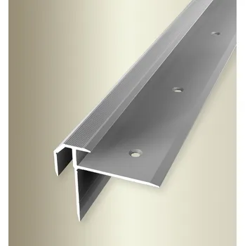 přechodová lišta Küberit 838 - F4 Stříbrná - schodová zásuvná hrana 8 - 8,5 mm, 250 cm Délka lišty: 250 cm