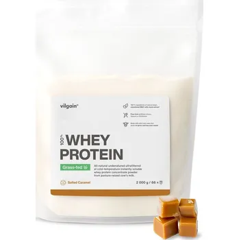 Protein Vilgain Grass-Fed Whey Protein – slaný karamel 2 000 g - Doprava ZDARMA
