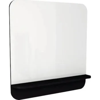 Koupelnový nábytek Zrcadlo do koupelny Devo Gloria 2.0 s černou poličkou 86 x 86 cm GL2-LUPL86-1-F97