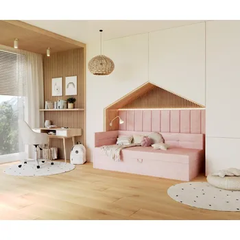 Postel FDM Čalouněná jednolůžková postel BILLY | růžová 90 x 200 cm