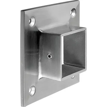 Zábradlí Příruba na stěnu, Square Line Příruba na stěnu, Square Line, trubka 40x40 mm, nerez. ocel 304, kartáčovaná