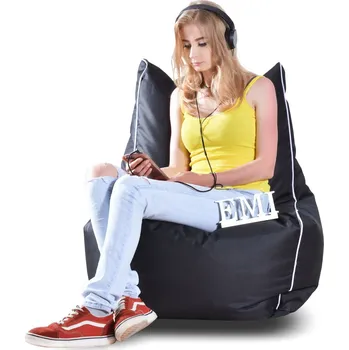 Sedací pytel Sedací vak židle nylonová černá EMI