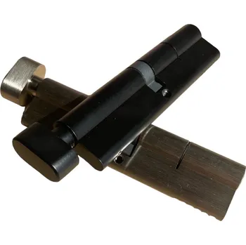 Vložka do dveří Bot Cylindrická vložka 60+60 mm s knoflíkem Barva: Stříbrná