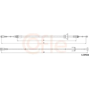 Lanko parkovací brzdy Tažné lanko, parkovací brzda COFLE 92.1.OP026