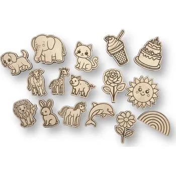 JarisWood Sada 16 ks k vymalování Druh: Bez magnetu