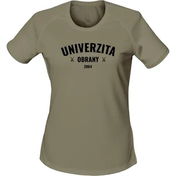 Dámské funkční tričko Univerzita obrany - olivová