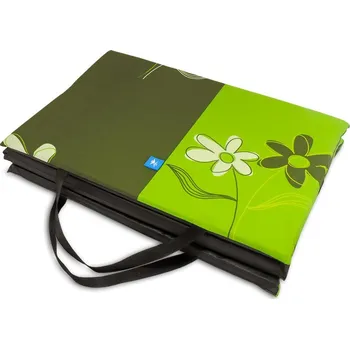 Zahradní lehátko PROFIZOO Skládací Plážové Molitanové Lehátko 130cm zelená kytka (bav)