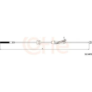 Brzdový systém Tažné lanko, parkovací brzda, , COFLE, 92.11.5472