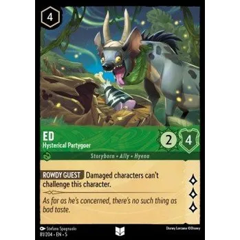 Sběratelská karetní hra Lorcana SSK 081/204 Ed - Hysterical Partygoer - Shimmering Skies Stav: Near Mint, Verze: HOLO