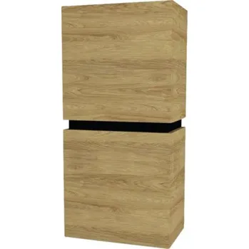 Koupelnový nábytek Koupelnová závěsná skříňka Devo Viva 2.0 levá ořechovec přírodní 40 x 84 x 26 cm VV2-S2D1SL40x26-P71