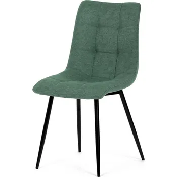 Jídelní židle Jídelní židle DAEMON — kov, látka, černá / zelená