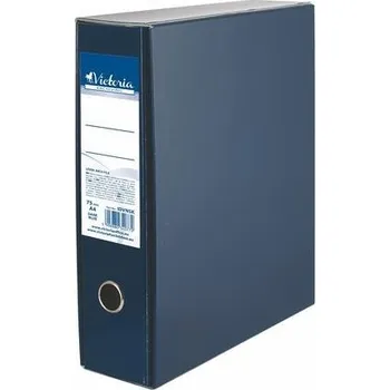 Victoria Pákový pořadač s obalem, tmavě modrý, 75 mm, A4, karton