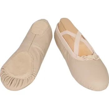 Pánská obuv Baletní a taneční piškoty kůže Classic - dělená podešev - béžové - Velikost (EUR) 35 TPK0223