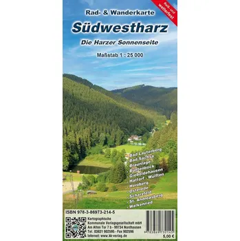 Südwestharz - Die Harzer Sonnenseite 1:25 000