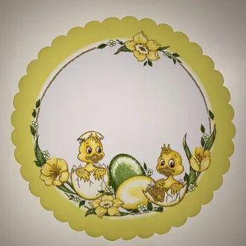 prostírání Velikonoční prostírání 35cm KAČENKY ŽLUTÉ III.