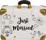 SKARBONKA kufr Just Married SVATBA SVATEBNÍ HOSTINA MLADÍ