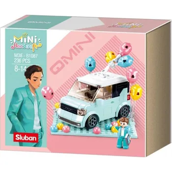Stavebnice Sluban Sluban Mini Handcraft MiniQ Modré auto 236 dílků + 1 figurka (stavebnice)