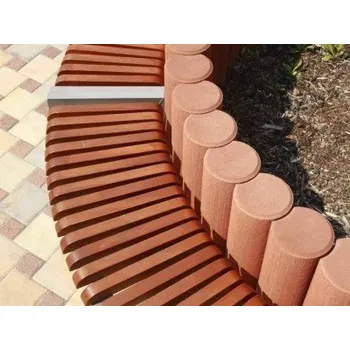 Zahradní obrubník BEST Palisáda MASIV výška 600 mm, 175x200 mm karamelová