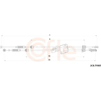 Tažné lanko, ruční převodovka, , COFLE, 92.2CB.TY007
