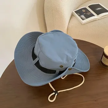 Klobouk Letní sluneční klobouk s UV ochranou pro muže i ženy | stylový klobouk - modrý