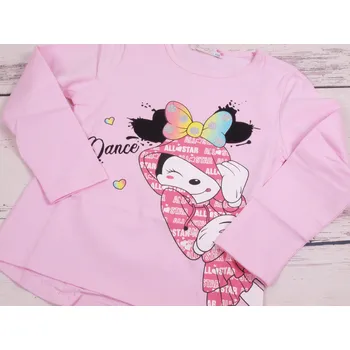 Tričko krátký rukáv Kugo HC0748 sv. růžové Mickey Mouse velikost oblečení - děti: 122