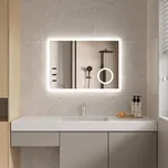 Erga Luna, LED zrcadlo 70x50cm s kosmetickým zrcadlem 3x zvětšení, 1840 lm, 6500K, přední/zadní osvětlení, ERG-V01-124-7050-00