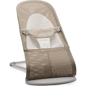 BABYBJÖRN Lehátko Balance Soft Grey Beige/White mesh světlá konstrukce