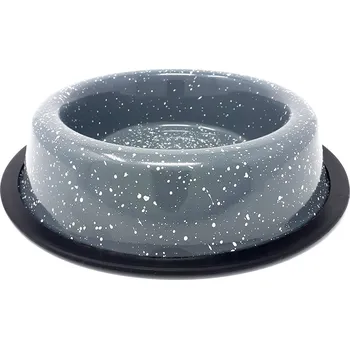 Miska pro psa PROFIZOO Miska nerezová protiskluzová 1550 ml Šedá (sprej)